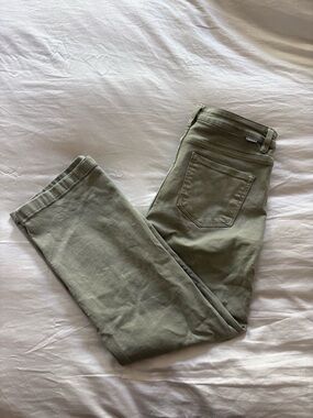 Risen Olive Wide Leg Jeans - Womens